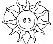 Coloriage Soleil et coeur