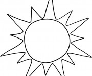 Coloriage et dessins gratuit Soleil facile à imprimer