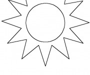 Coloriage Soleil facile pour d&eacute;coration
