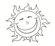 Coloriage et dessins gratuit Soleil heureux à imprimer