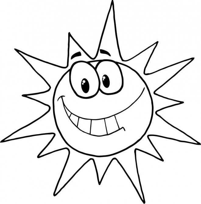 Coloriage Soleil Humoristique Dessin Gratuit A Imprimer