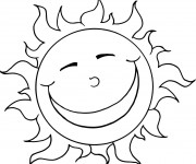 Coloriage et dessins gratuit Soleil humour à imprimer