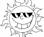 Coloriage Soleil joyeux