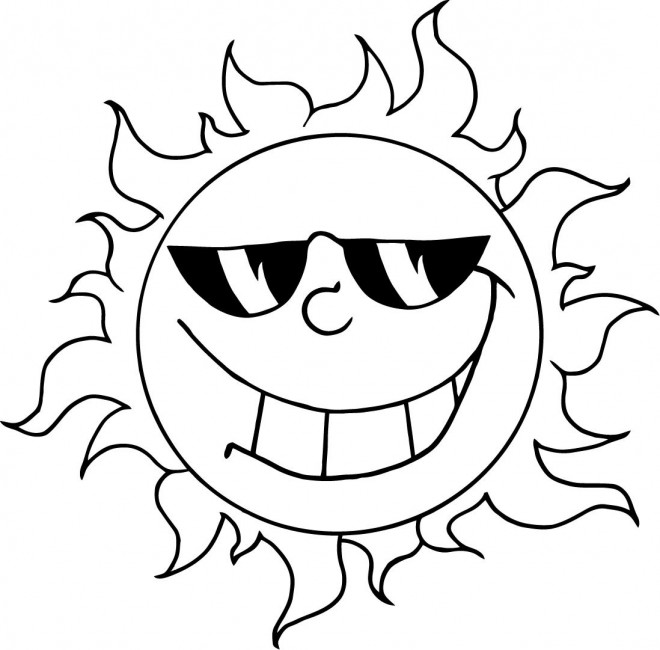 Coloriage Soleil Joyeux Dessin Gratuit A Imprimer