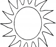 Coloriage Soleil maternelle pour enfant