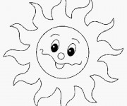 Coloriage Soleil mignon