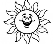 Coloriage Soleil qui rigole