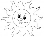 Coloriage et dessins gratuit Soleil qui rit à imprimer