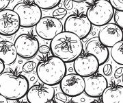 Coloriage et dessins gratuit Collection de tomates rassembl&eacute;es à imprimer