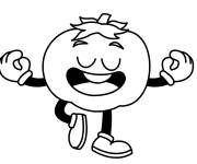 Coloriage Cute tomate