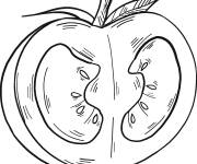 Coloriage Demi tomate