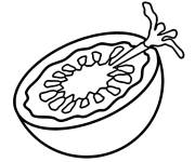 Coloriage et dessins gratuit Demi tomate en vecteur à imprimer