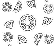 Coloriage Des tranches de tomate