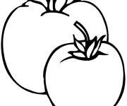 Coloriage Deux tomates de taille diff&egrave;rent