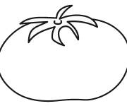 Coloriage Example de tomate facile &agrave; colorier