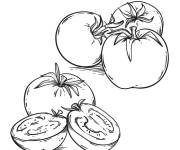 Coloriage et dessins gratuit Fruit tomates coloriable à imprimer