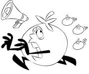 Coloriage Grosse tomate s'&eacute;chappe des tomates