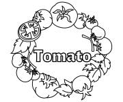 Coloriage Mandala tomate