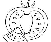 Coloriage Mod&egrave;le tomate
