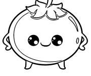 Coloriage Petite tomate adorable kawaii
