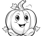 Coloriage et dessins gratuit Tomate adorable style kawaii à imprimer