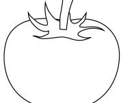 Coloriage Tomate &eacute;moji facile