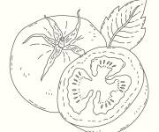Coloriage Tomate en contour