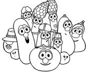 Coloriage Tomate et l&eacute;gumes de dessin anim&eacute;
