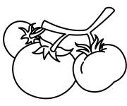 Coloriage Tomate gratuit &agrave; colorier