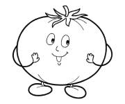 Coloriage Tomate joyeuse
