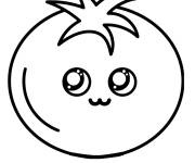 Coloriage Tomate kawaii pour petits