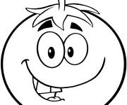 Coloriage Tomate rigolote style cartoon
