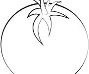 Coloriage Tomate simplifi&eacute;