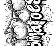 Coloriage Tomates art graffitti
