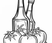 Coloriage Tomates le ketchup