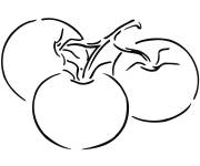 Coloriage Trois tomates en abstrait