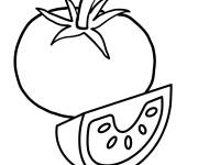 Coloriage Un quart de tomate
