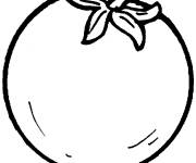 Coloriage Une tomate ronde et fraiche