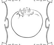 Coloriage Vignette avec tomate