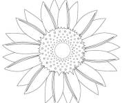 Coloriage P&eacute;tales de Tournesol facile
