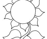 Coloriage Silhouette de Tournesol