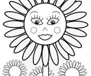 Coloriage Tournesol dessin&eacute; par un enfant
