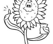Coloriage Tournesol dr&ocirc;le en dansant