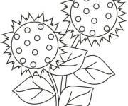 Coloriage Tournesol en forme de coccinelle