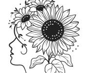 Coloriage Tournesol pour fille