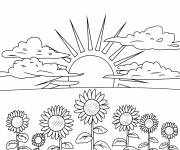 Coloriage Un Boca de tournesols
