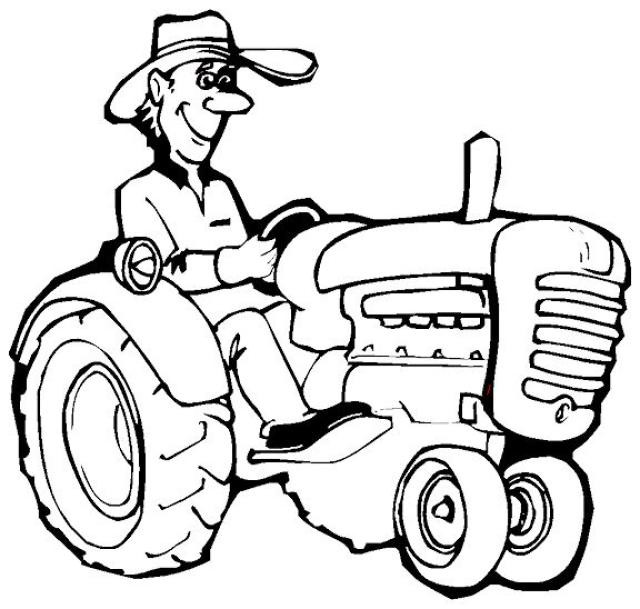 Coloriage Tracteur dessin gratuit à imprimer