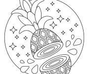 Coloriage Ananas le fruit tropical