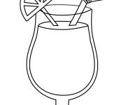 Coloriage boisson tropicale en Emoji