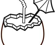 Coloriage Cocktail tropicale